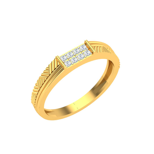Contemporary Triangle Charm Ring