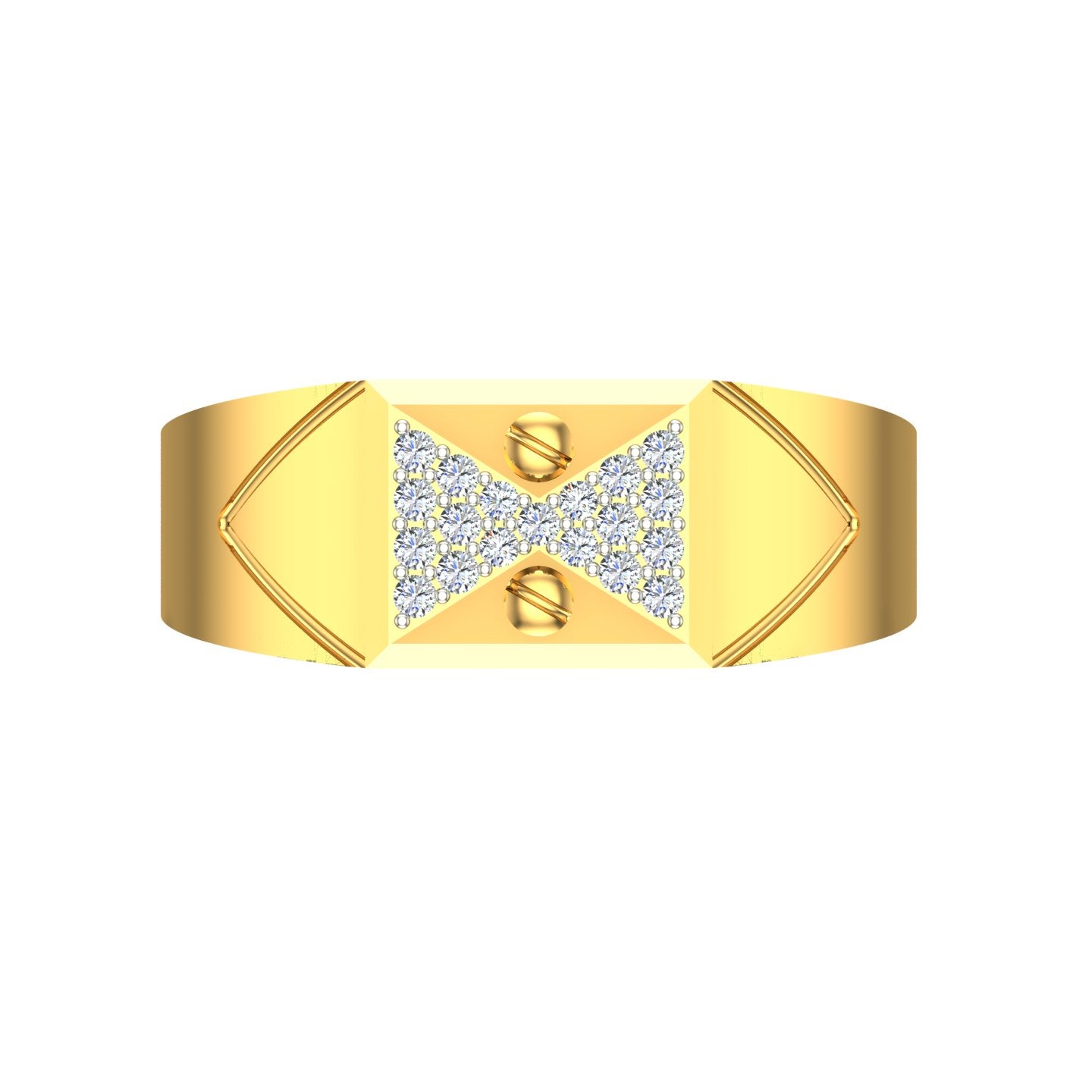 Triangle Fusion Gold Ring