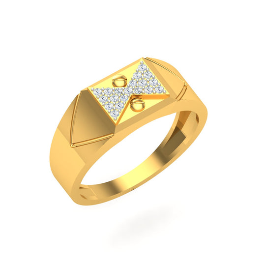 Triangle Fusion Gold Ring
