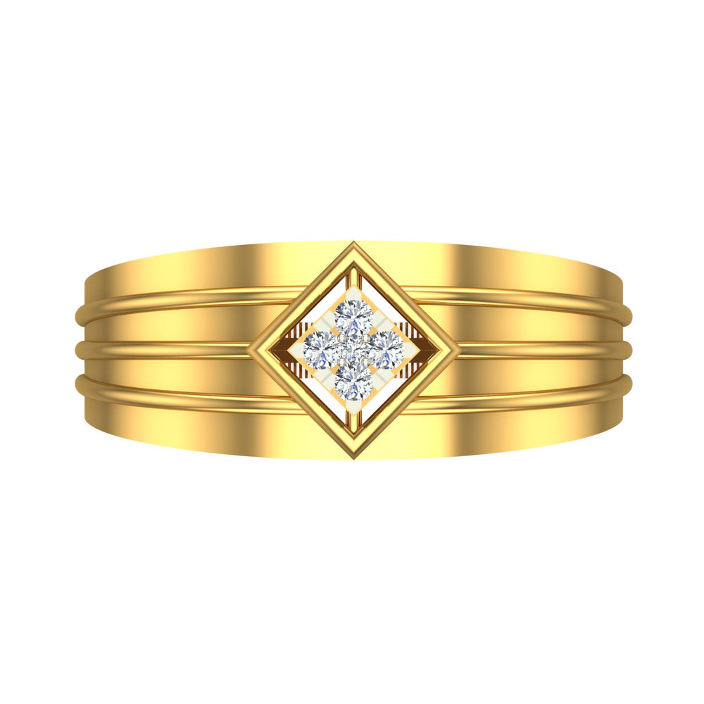 Classic Groove Gold Ring