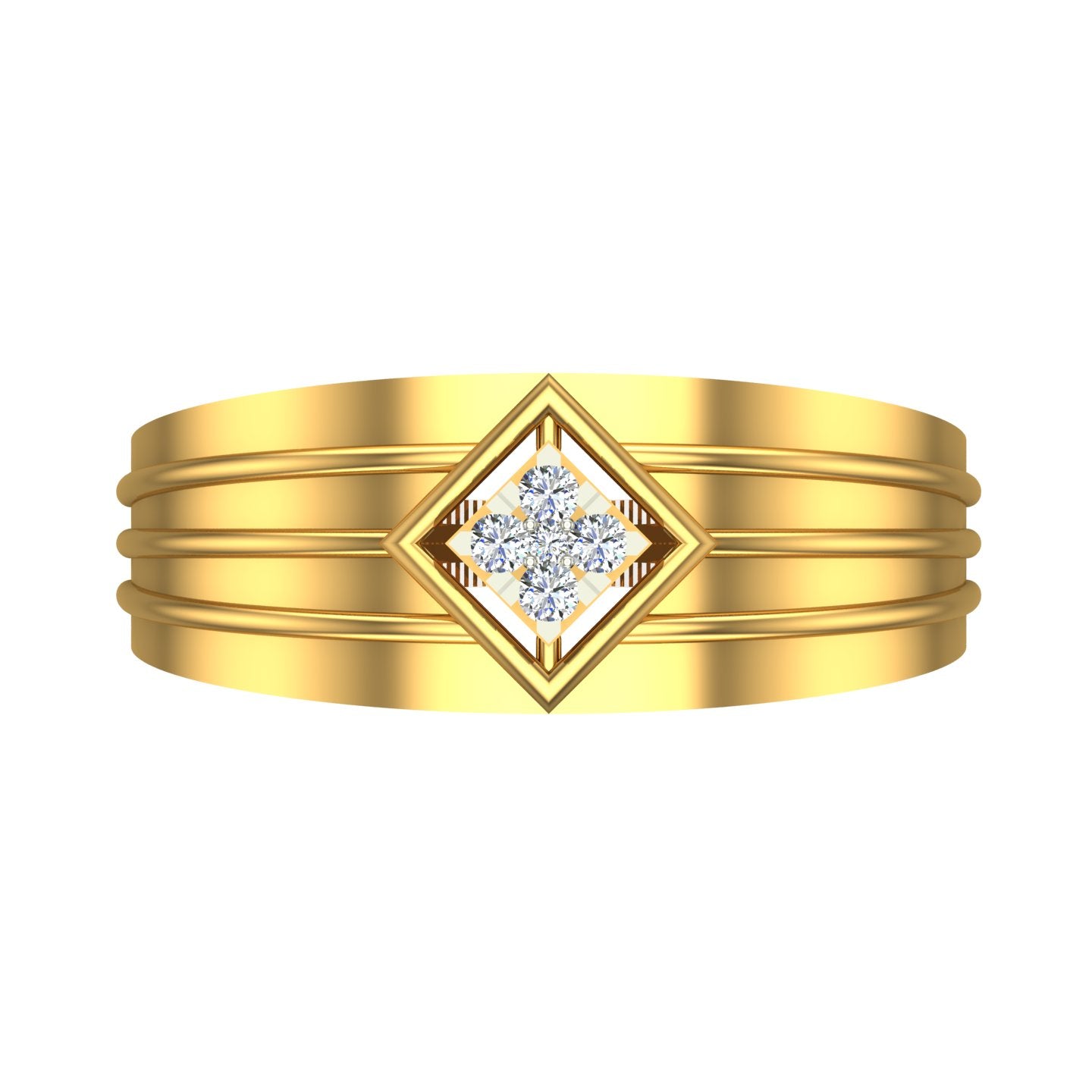 Classic Groove Gold Ring