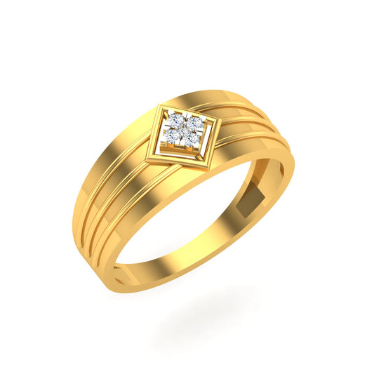 Classic Groove Gold Ring