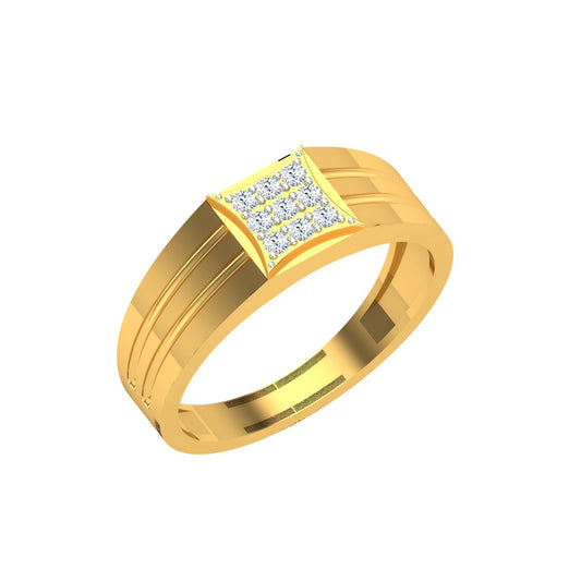 Diamond Studded Gold Ring