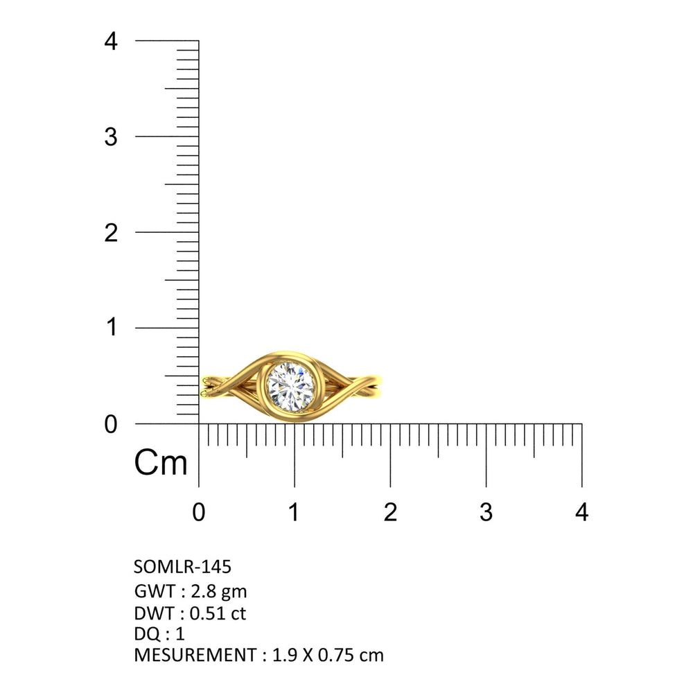 Swirl Halo Bypass Solitaire Ring