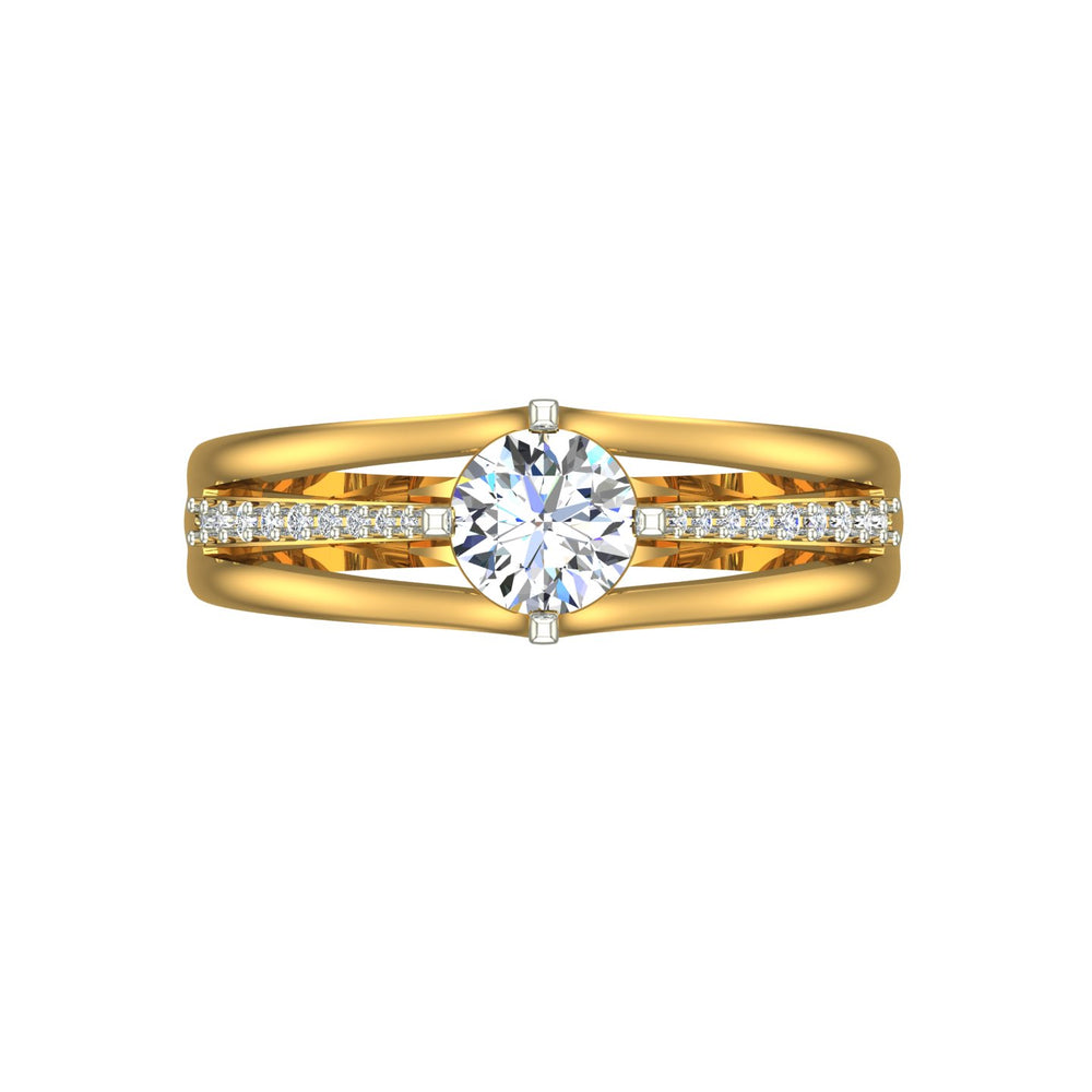 Crossed Multi-Strand Solitaire Ring