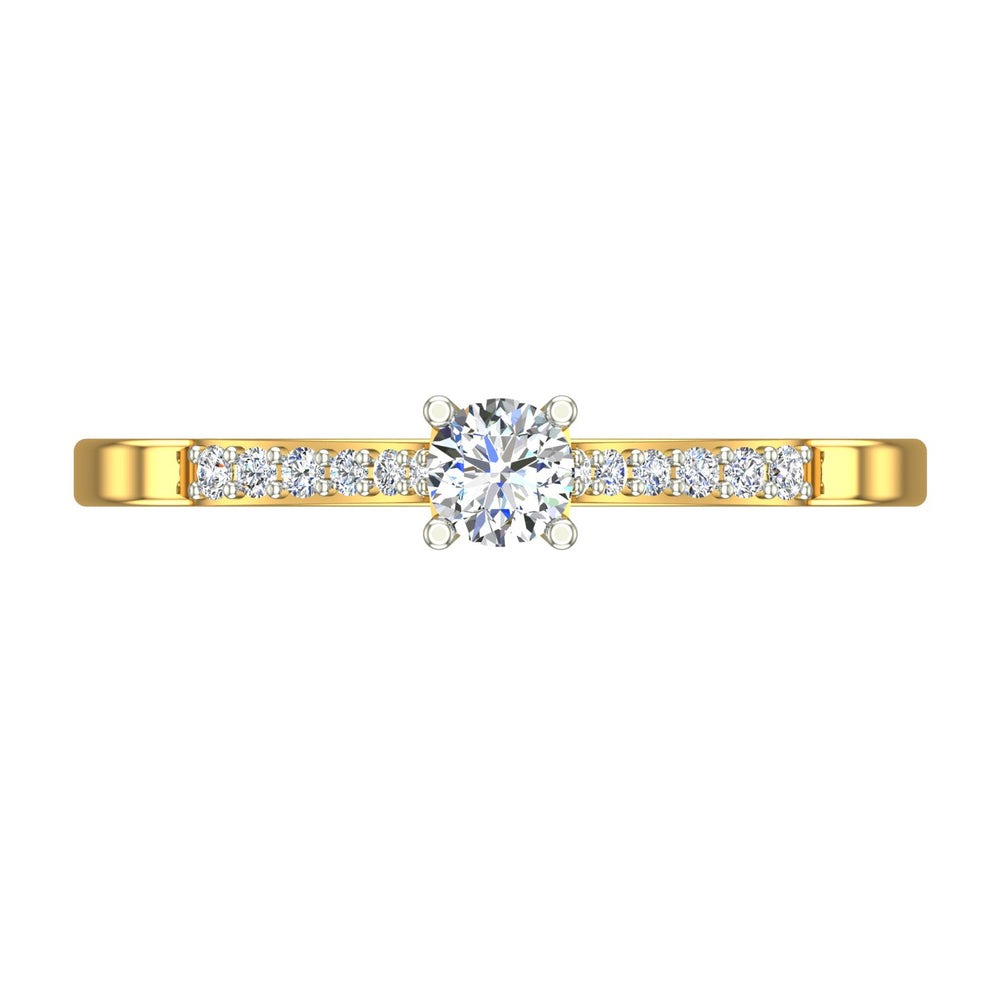 Pave-Set Cathedral Solitaire Ring