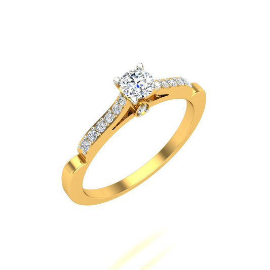 Pave-Set Cathedral Solitaire Ring