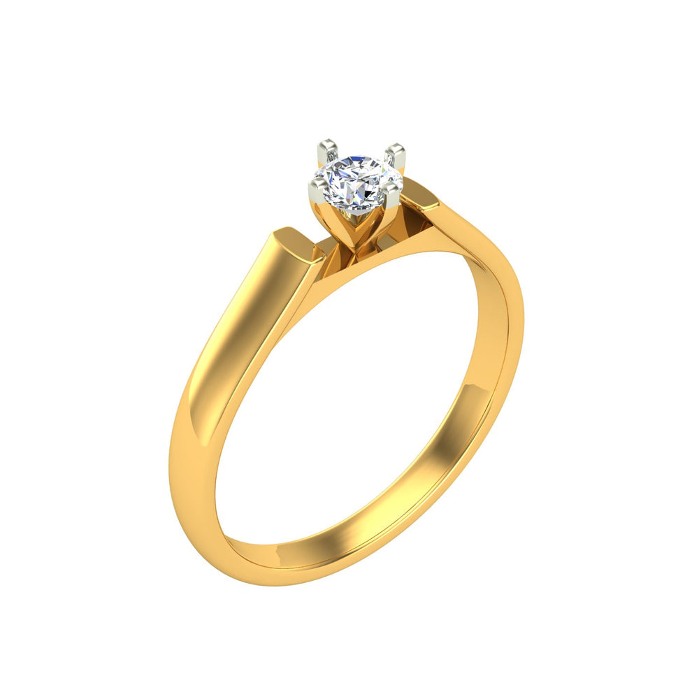 Asymmetric Flat-Top Bypass Solitaire Ring