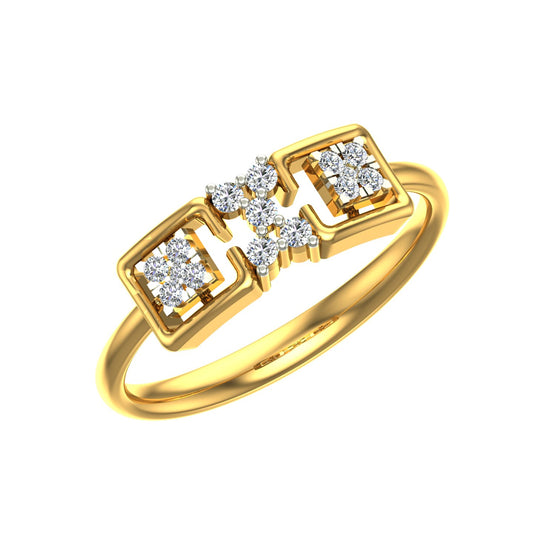 Twin Blossom Diamond Ring