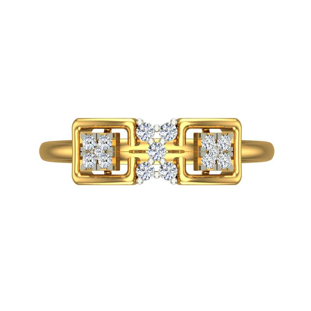 Twin Blossom Diamond Ring