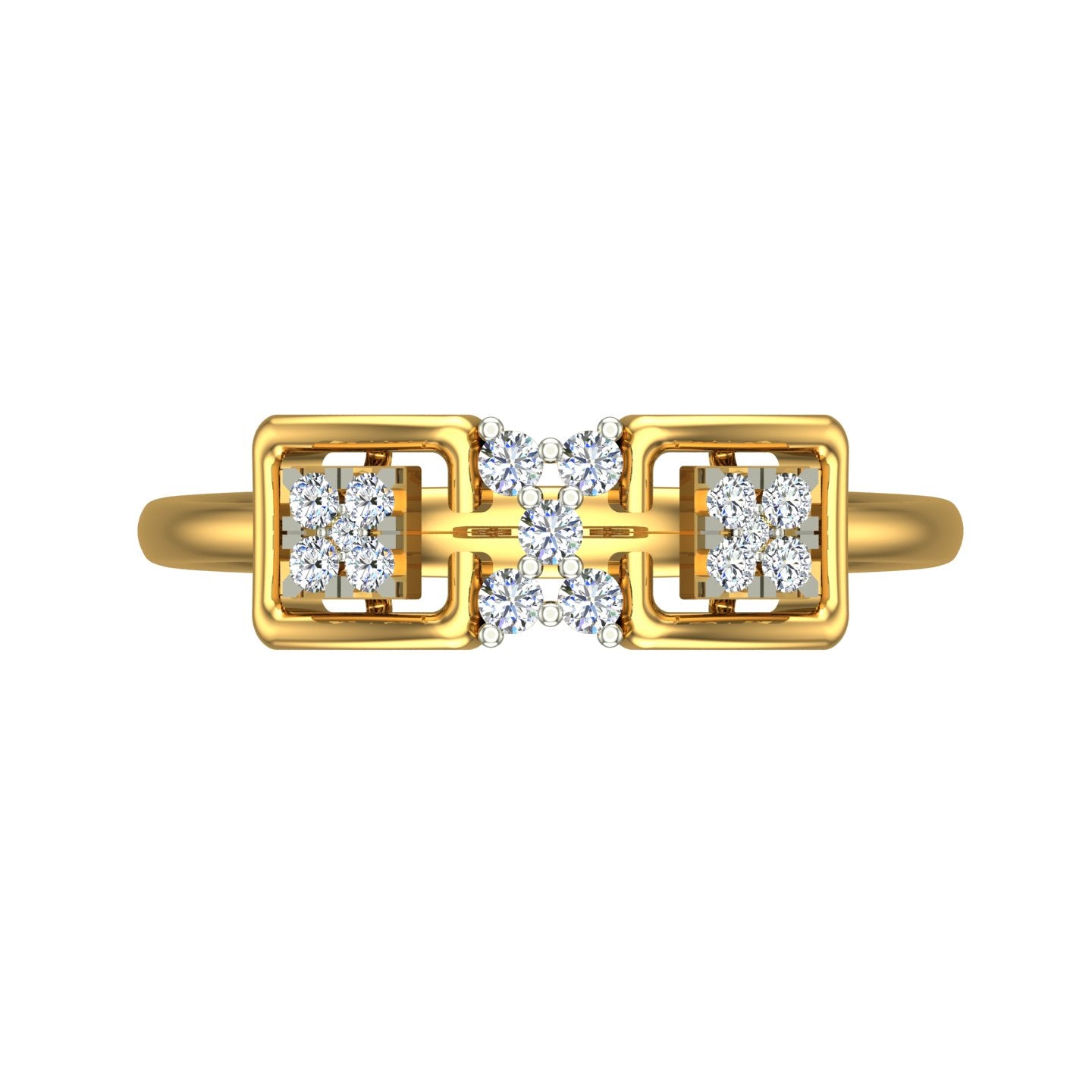 Twin Blossom Diamond Ring