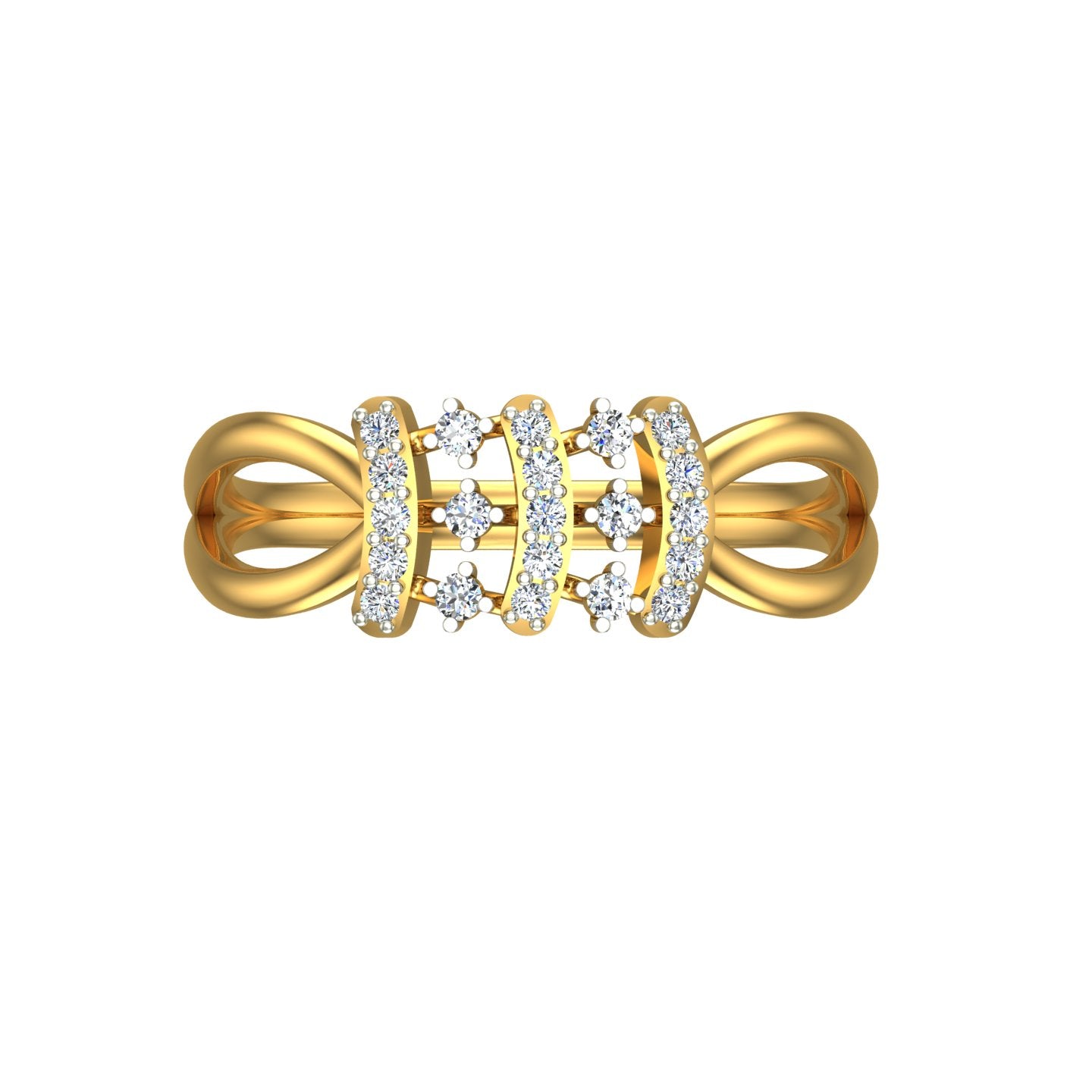 Radiant Wave Diamond Ring