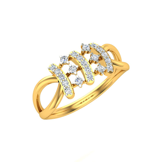 Radiant Wave Diamond Ring