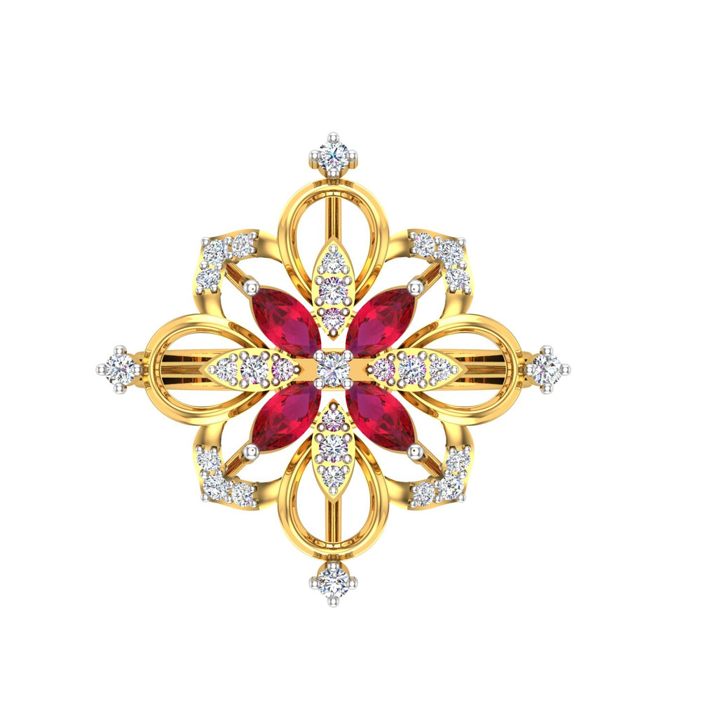 Diamond, and Ruby Ring