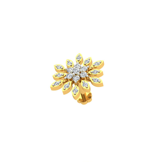 Sunflower Spark Diamond Nose Pin
