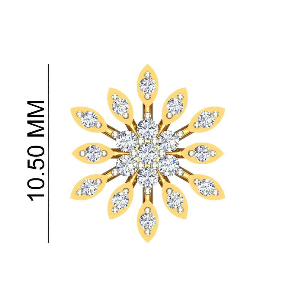 Sunflower Spark Diamond Nose Pin