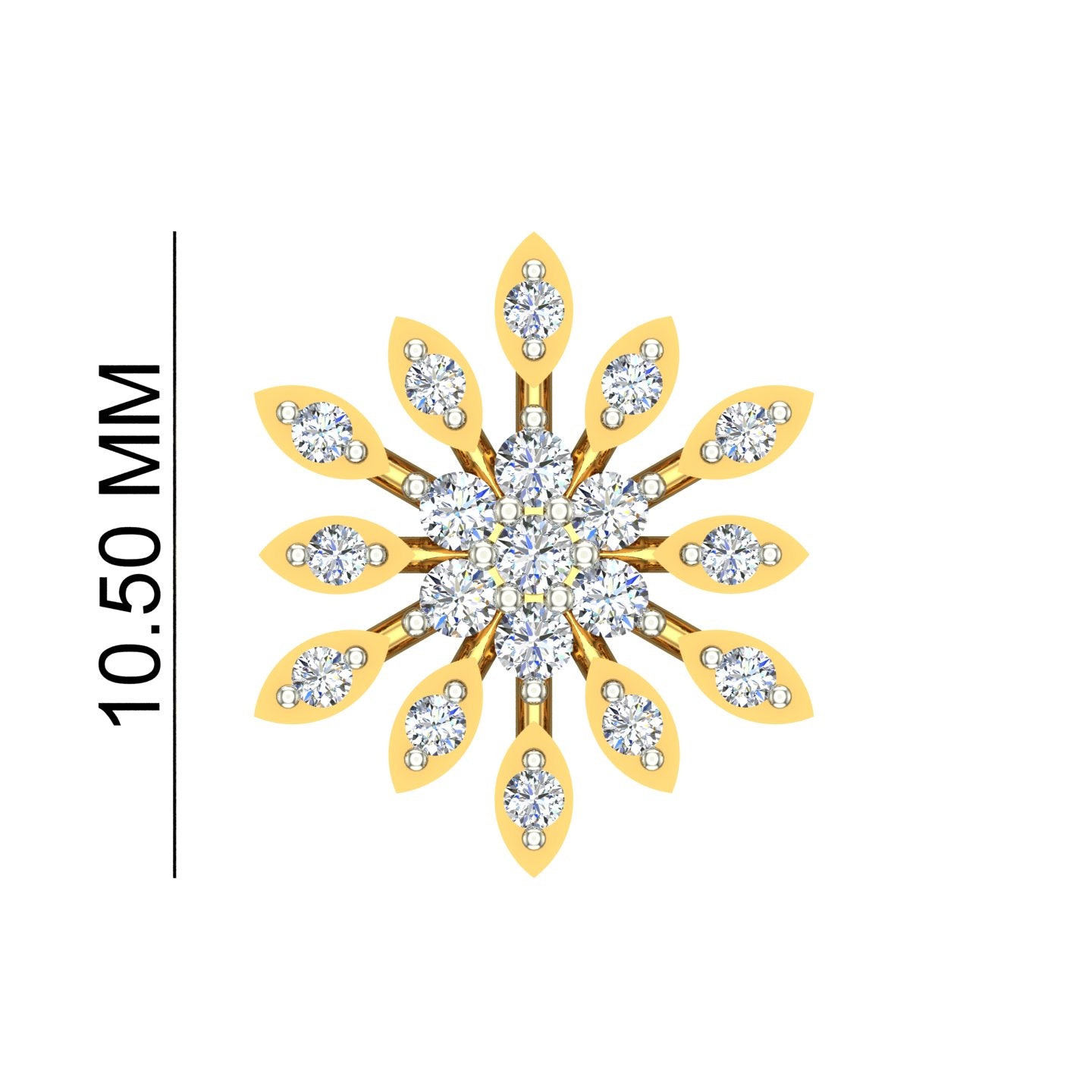Sunflower Spark Diamond Nose Pin