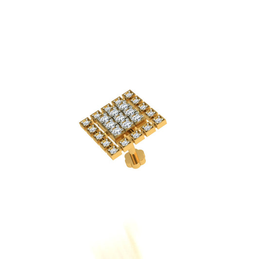 Royal Grid Diamond Nose Pin