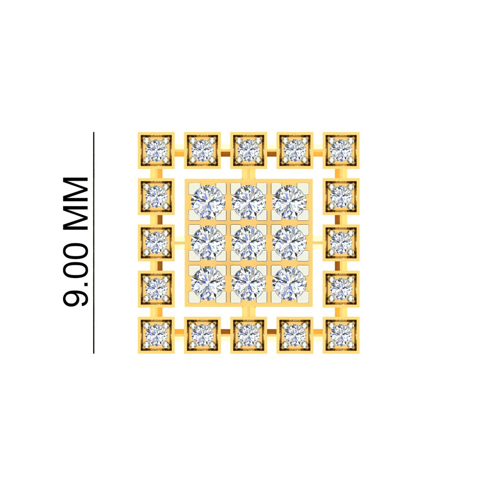 Royal Grid Diamond Nose Pin