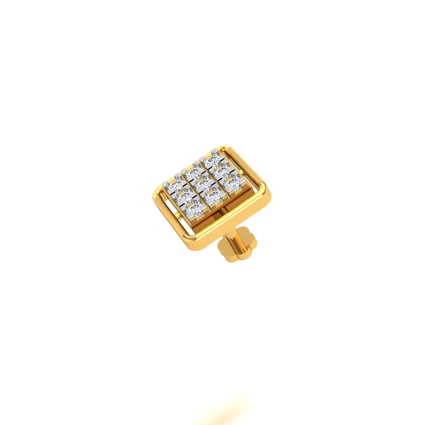 Elegant Square Spark Nose Pin
