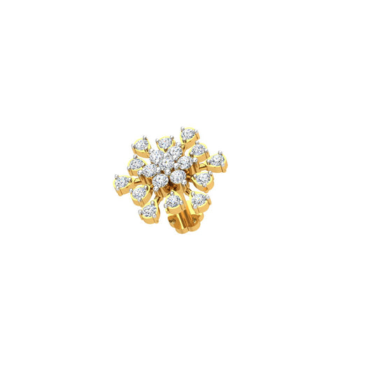 Radiant Blossom Diamond Nose Pin