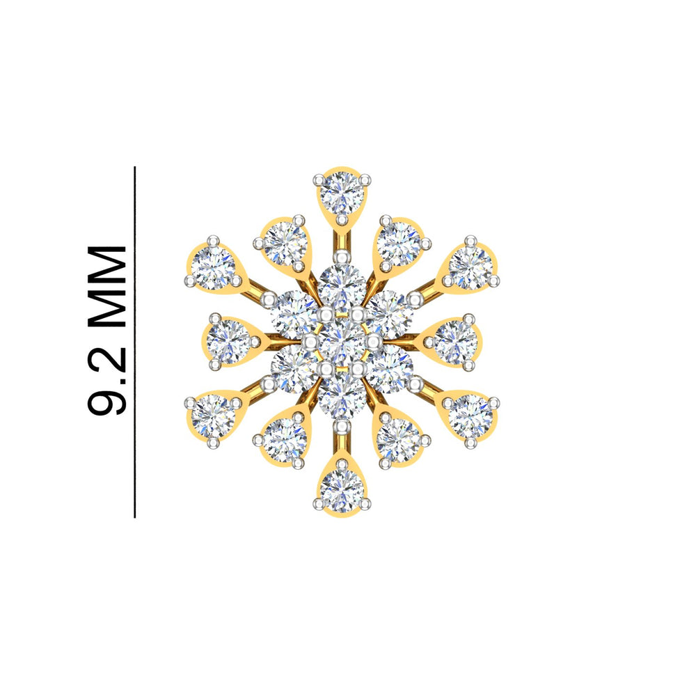 Radiant Blossom Diamond Nose Pin