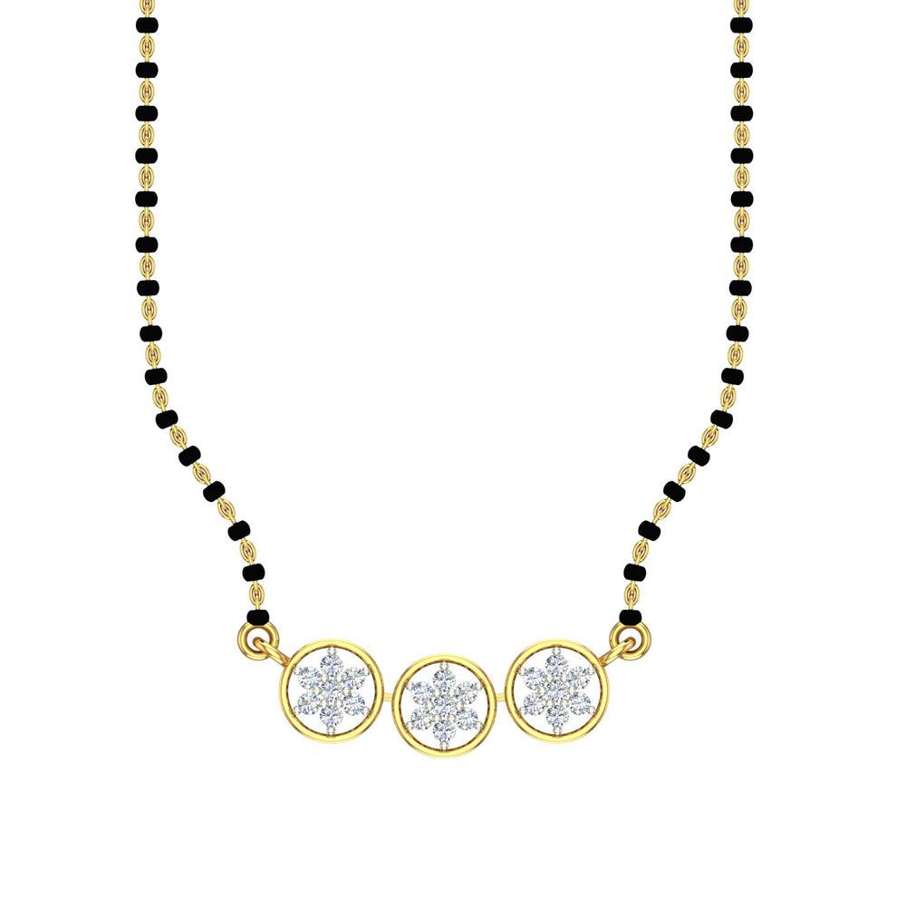 Trinity Halo Diamond Mangalsutra