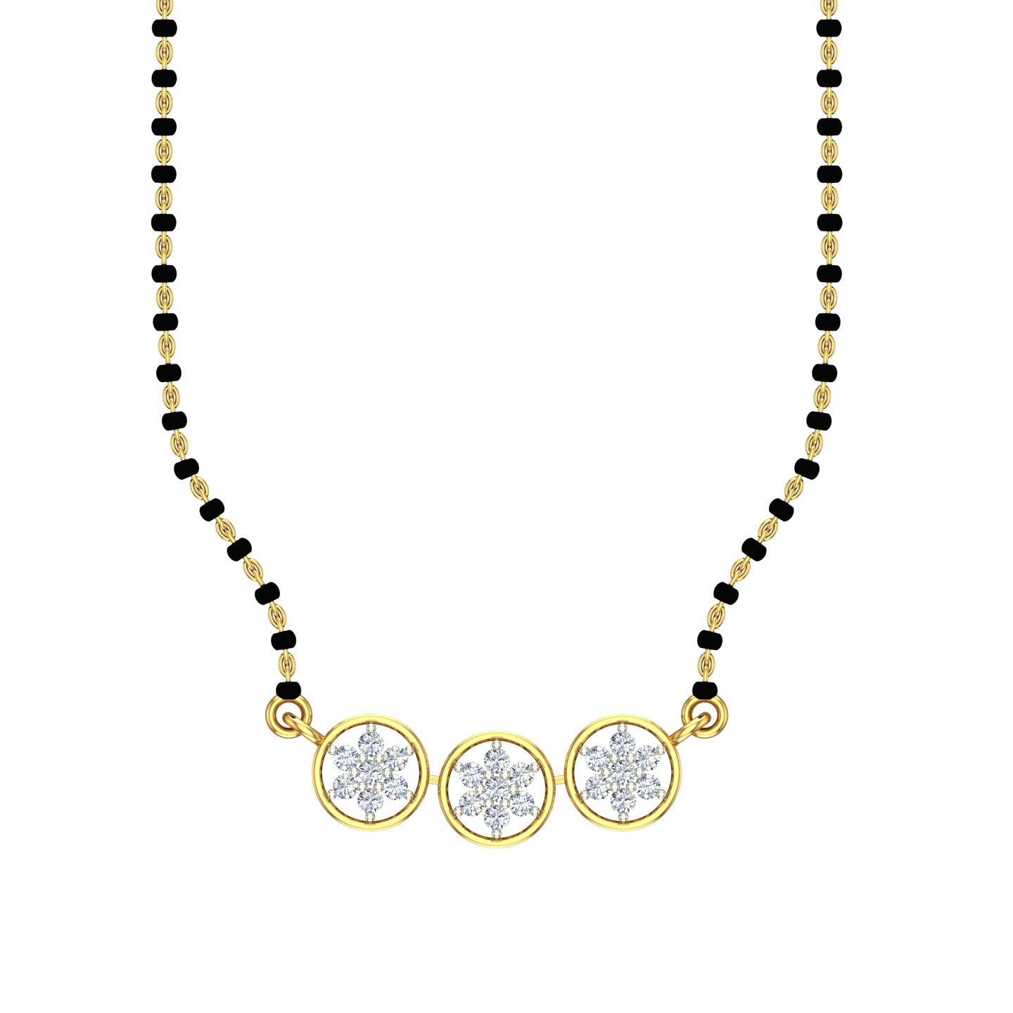 Trinity Halo Diamond Mangalsutra
