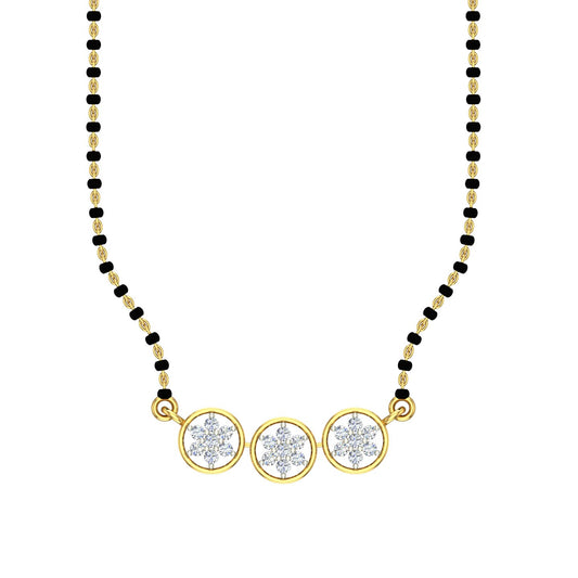 Trinity Halo Diamond Mangalsutra