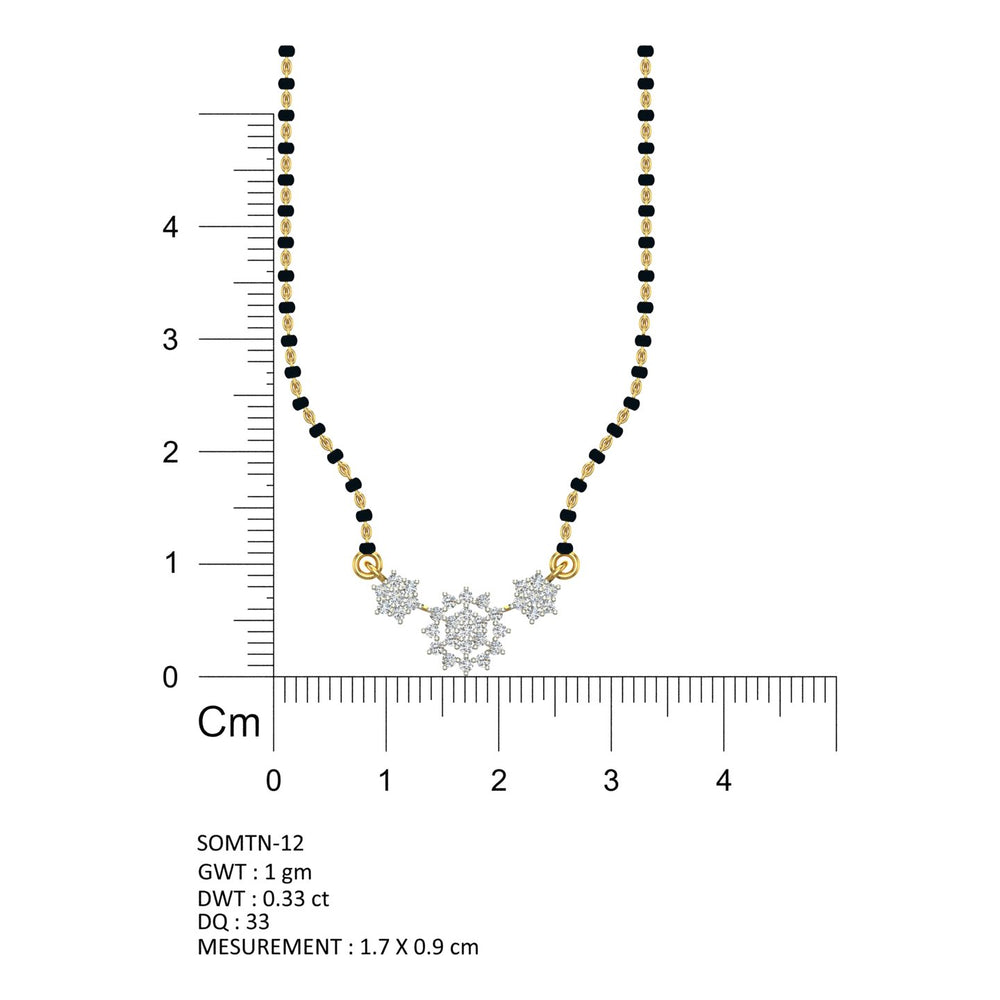 Royal Snowflake Diamond Mangalsutra