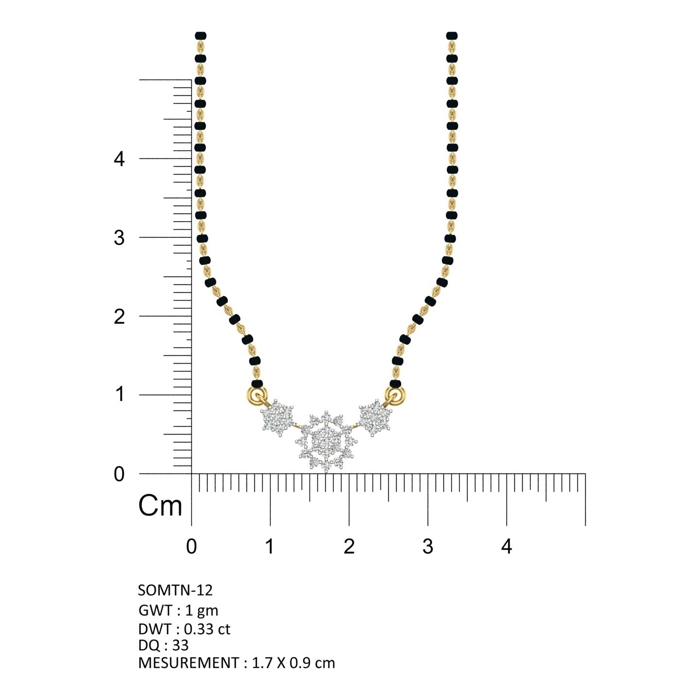 Royal Snowflake Diamond Mangalsutra
