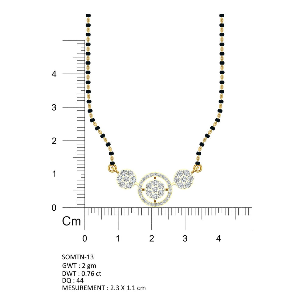 Royal Snowflake Diamond Mangalsutra
