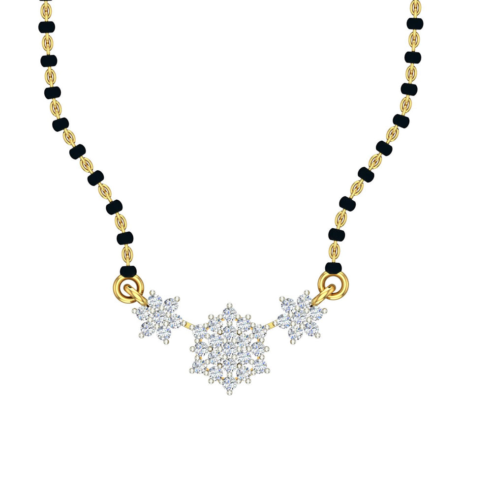 Trinity Blossom Diamond Mangalsutra