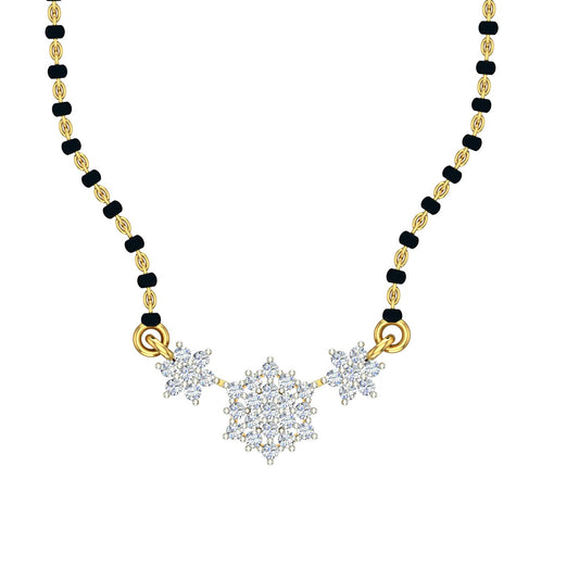 Trinity Blossom Diamond Mangalsutra