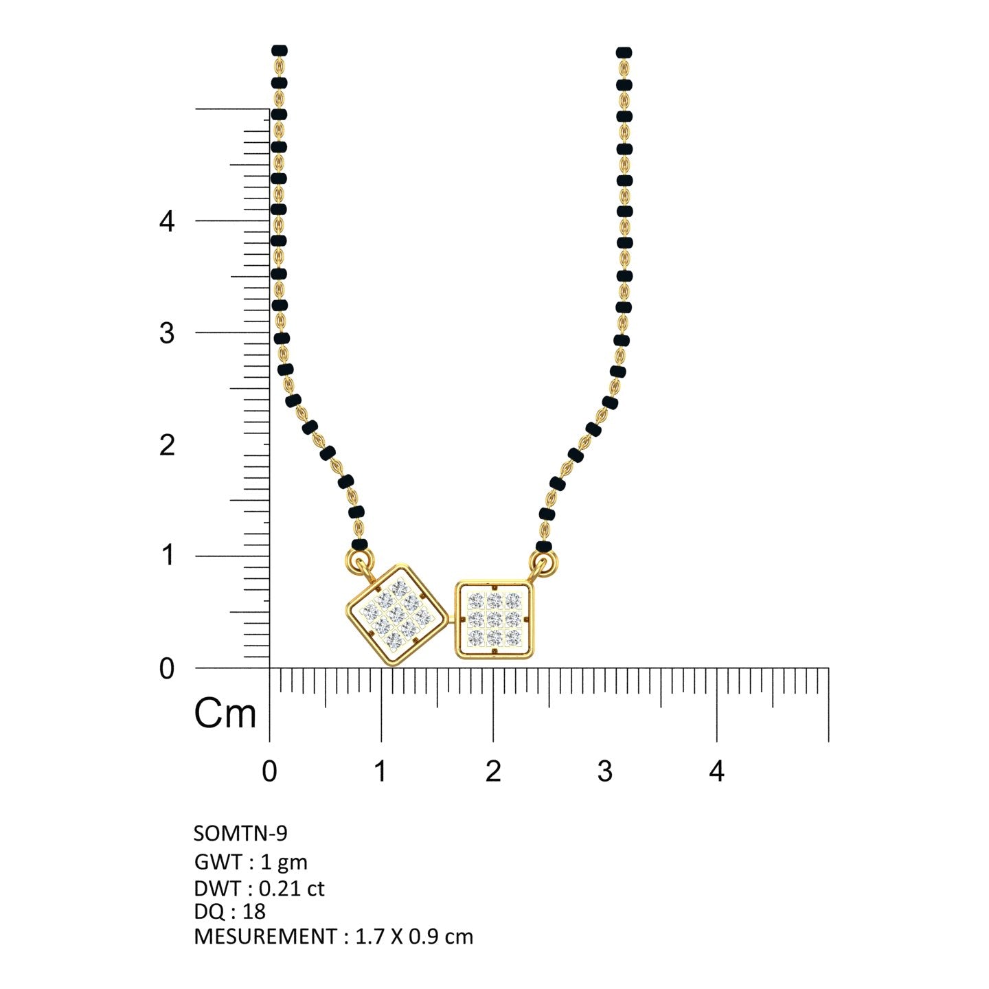 Twin Spark Diamond Mangalsutra