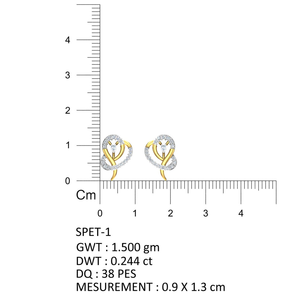 Eternal Swirl Diamond Stud Tops