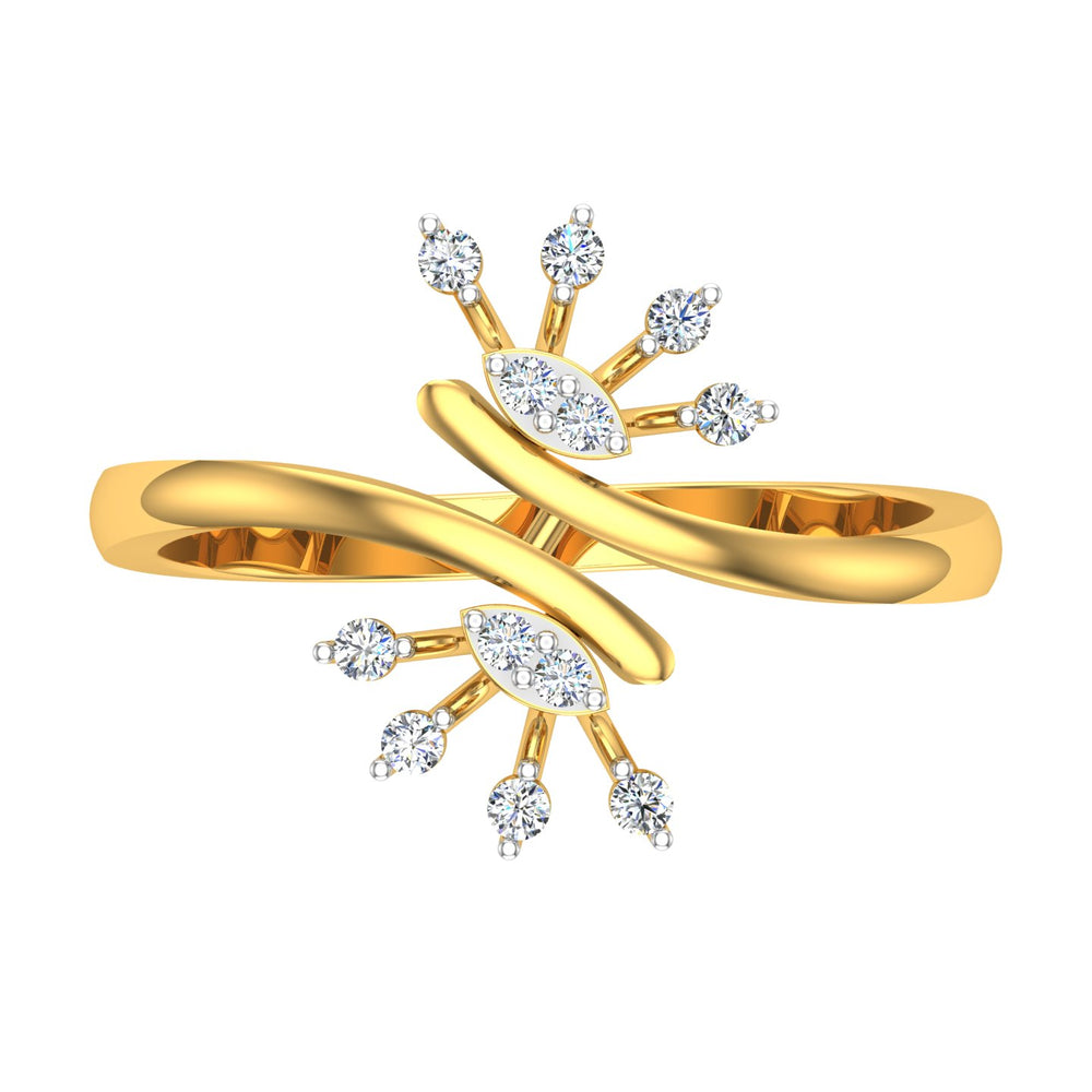 Twin Blossom Spark Ring