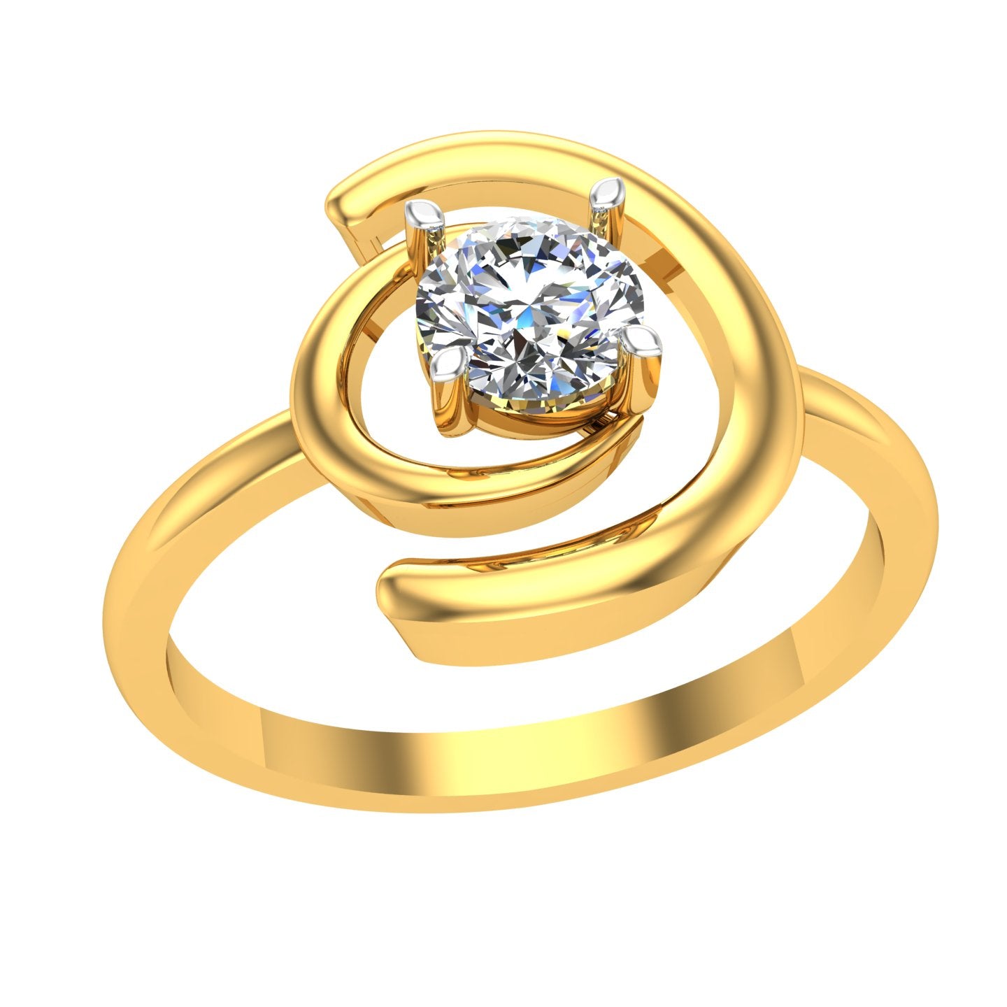 Shining Swirl Diamond Ladies Ring SPLR-02