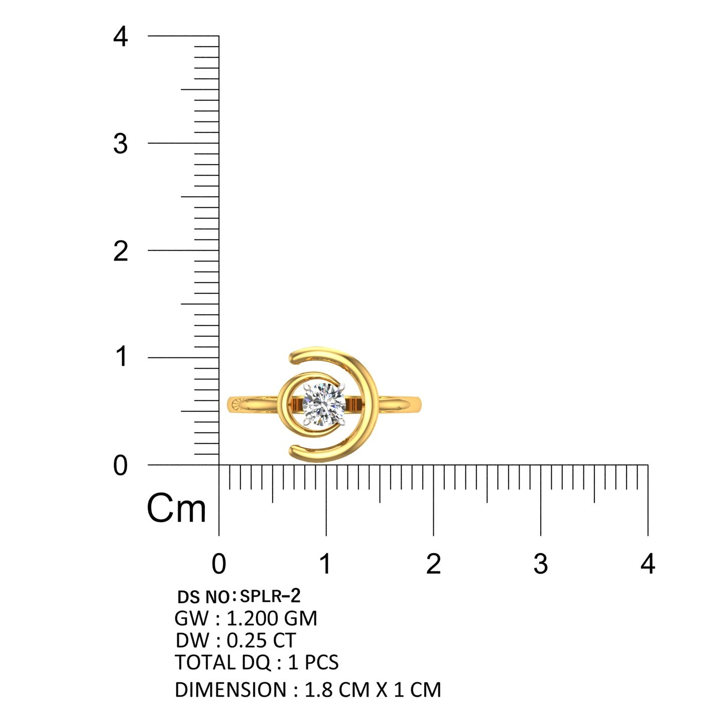 Shining Swirl Diamond Ladies Ring SPLR-02