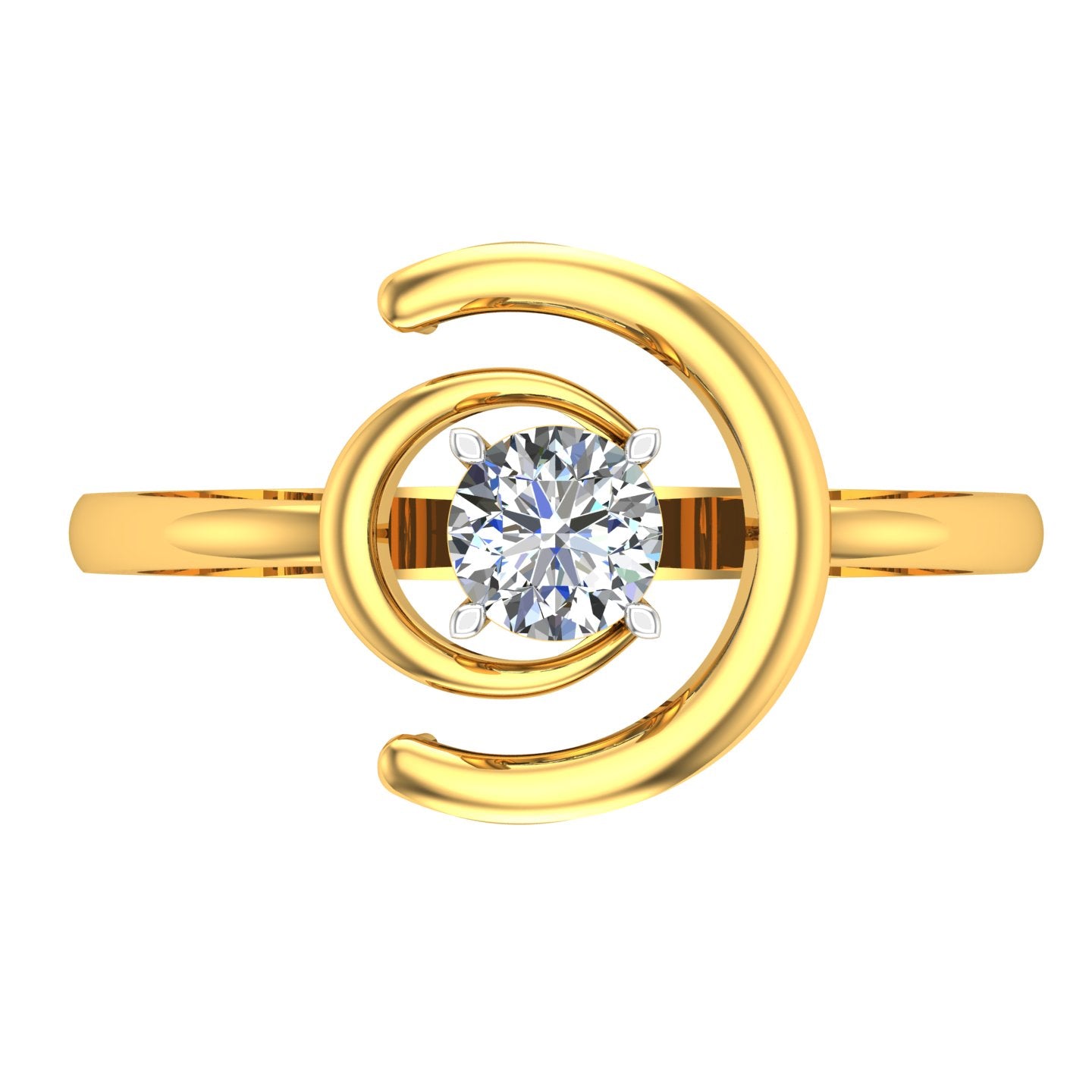Shining Swirl Diamond Ladies Ring SPLR-02