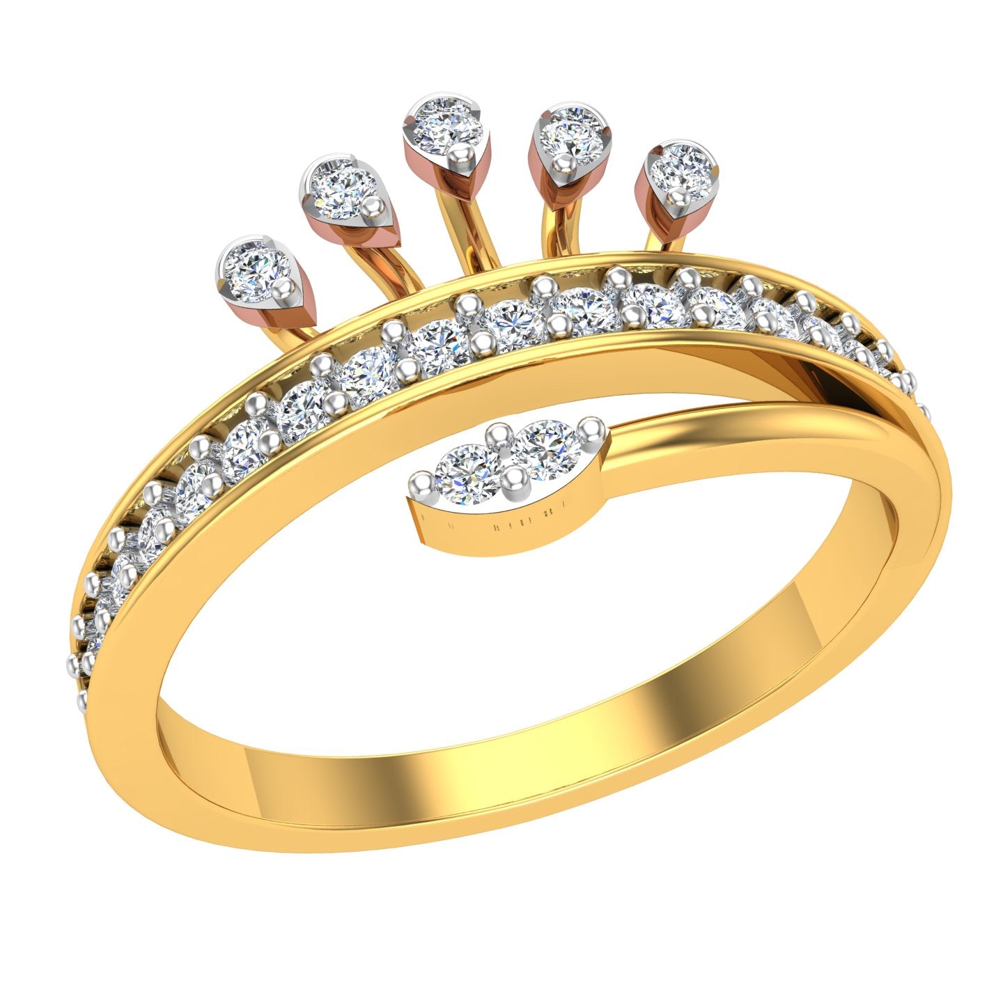 crown-style diamond ring