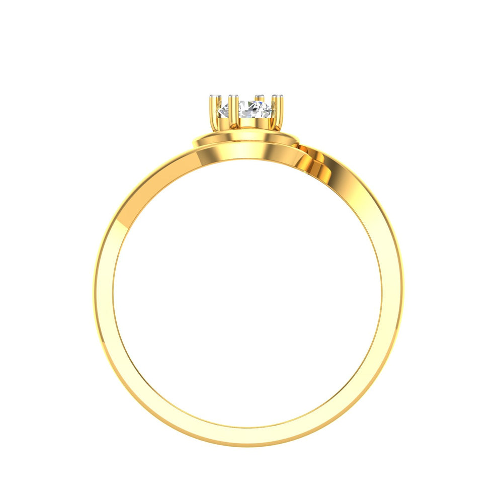 Teardrop Solitaire Diamond Ladies Ring
