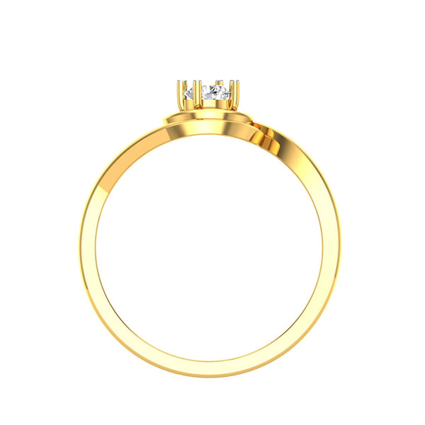 Teardrop Solitaire Diamond Ladies Ring SPLR-03 hover image