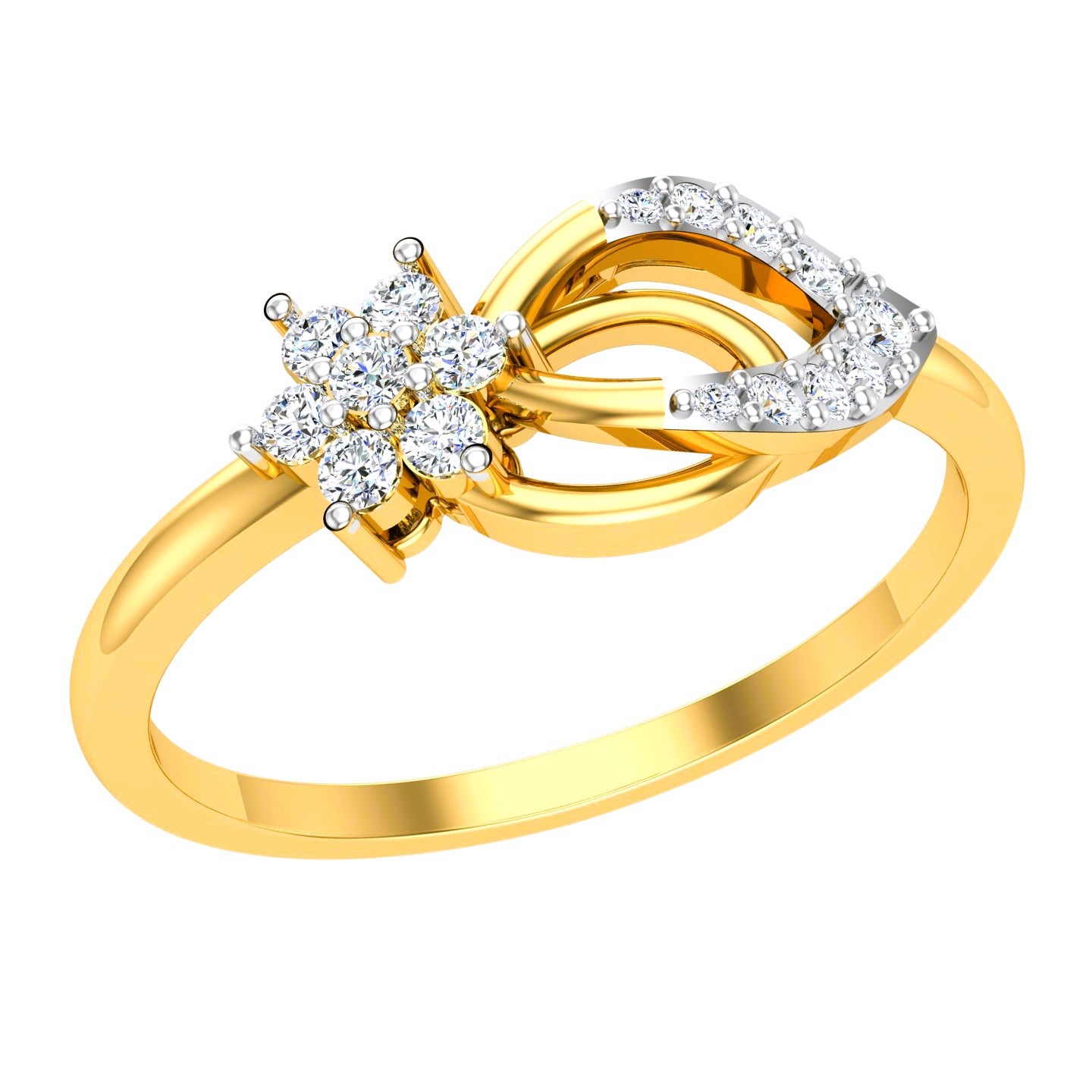 Floral Infinity Diamond Ring