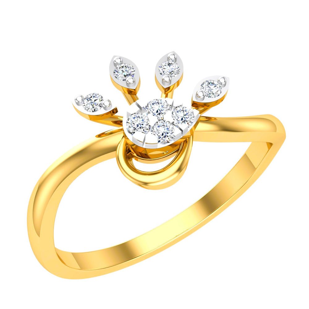 Radiant Blossom Diamond Ring