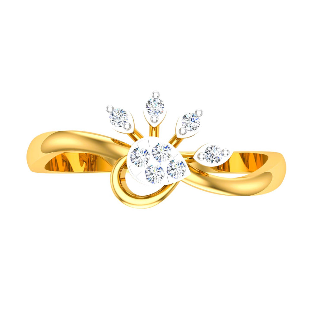 Radiant Blossom Diamond Ring