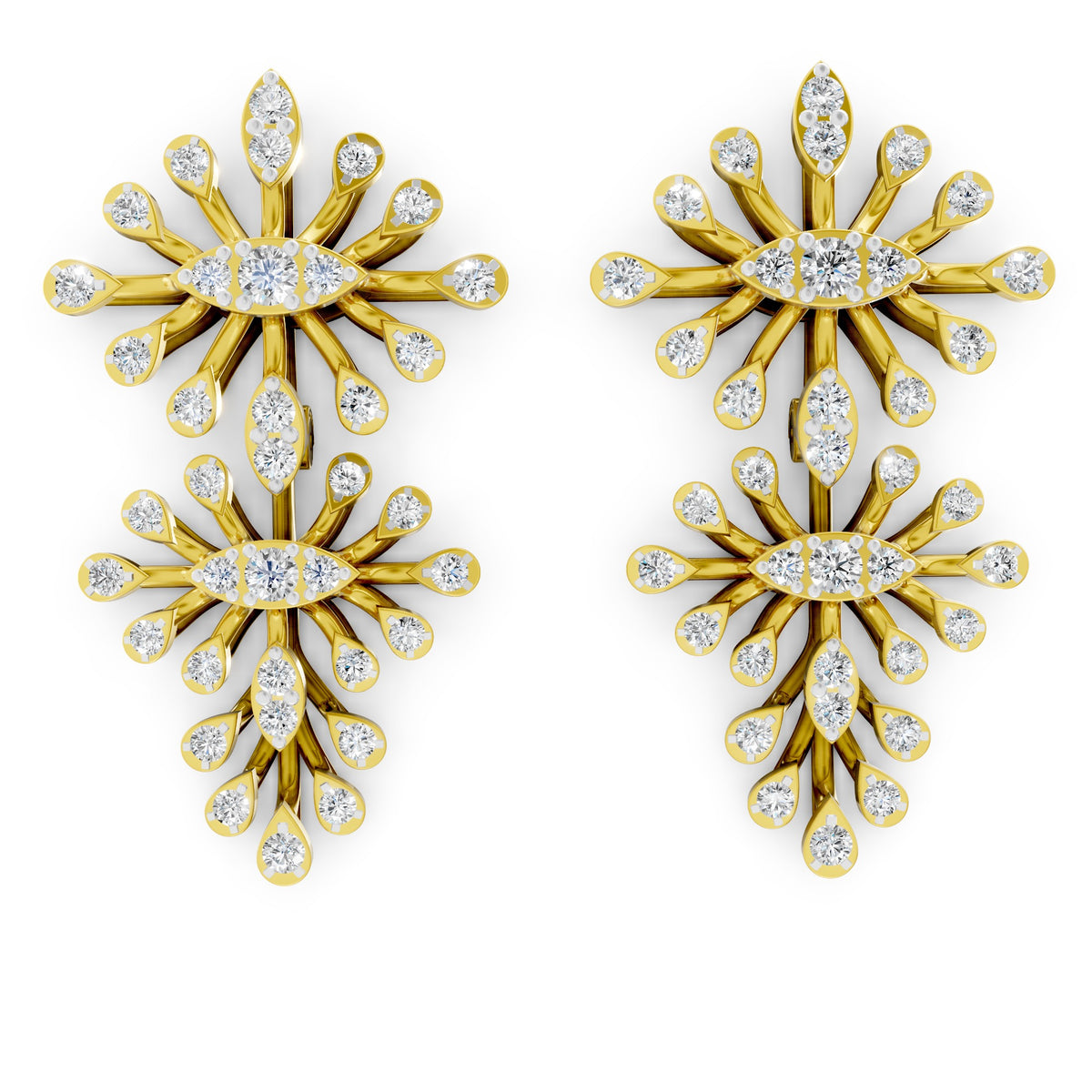 Radiant Sunburst Diamond Drop net