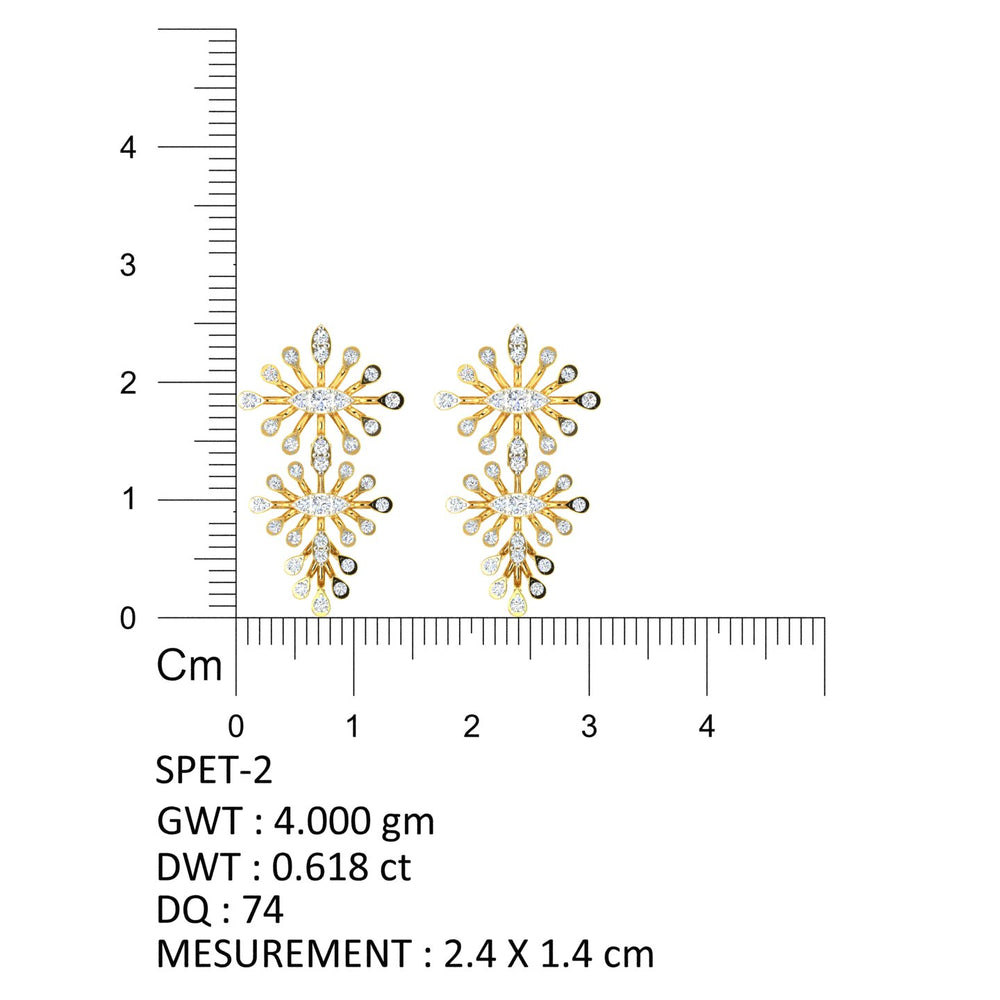 Radiant Sunburst Diamond Drop net