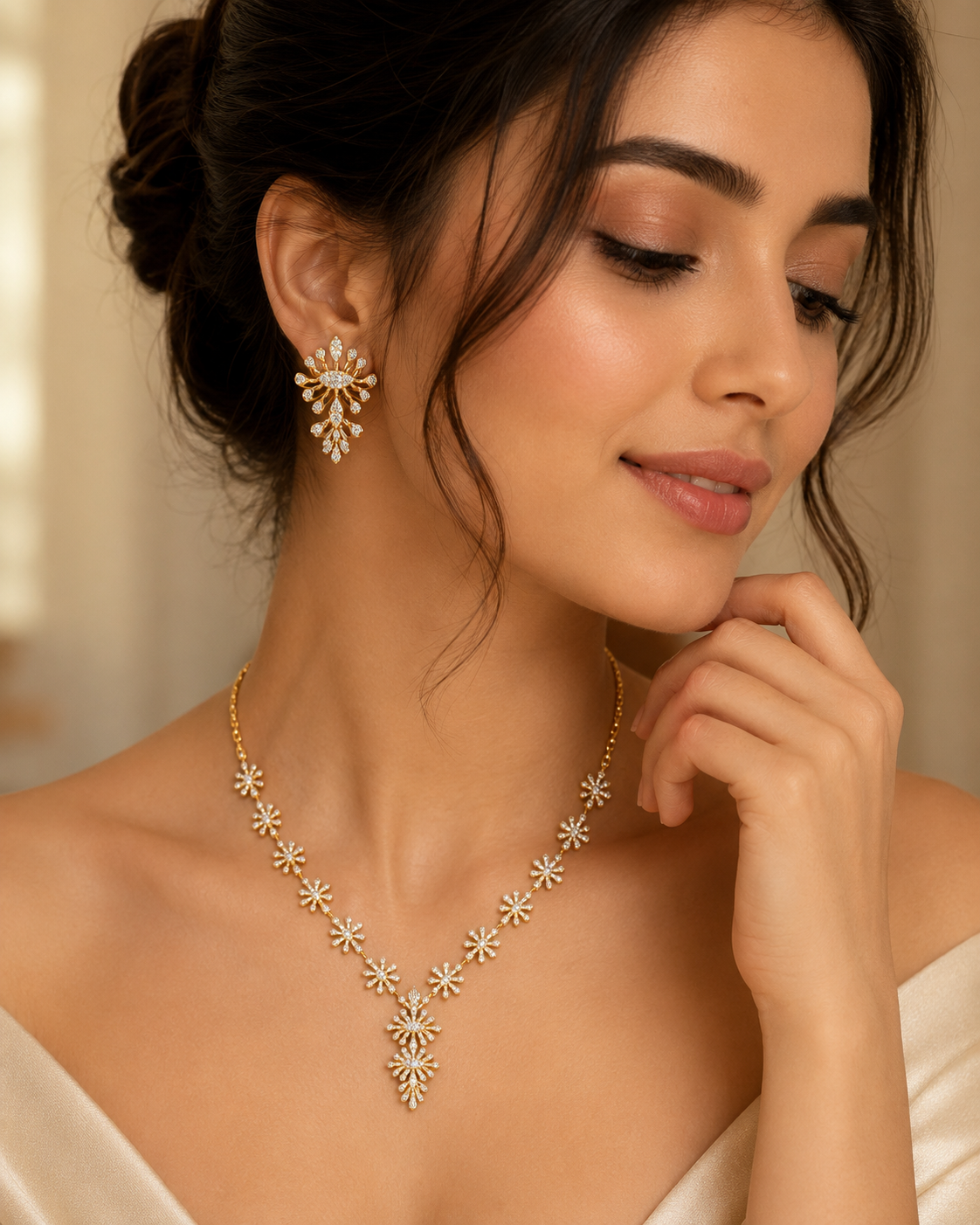 Celestial Bloom Diamond Necklace
