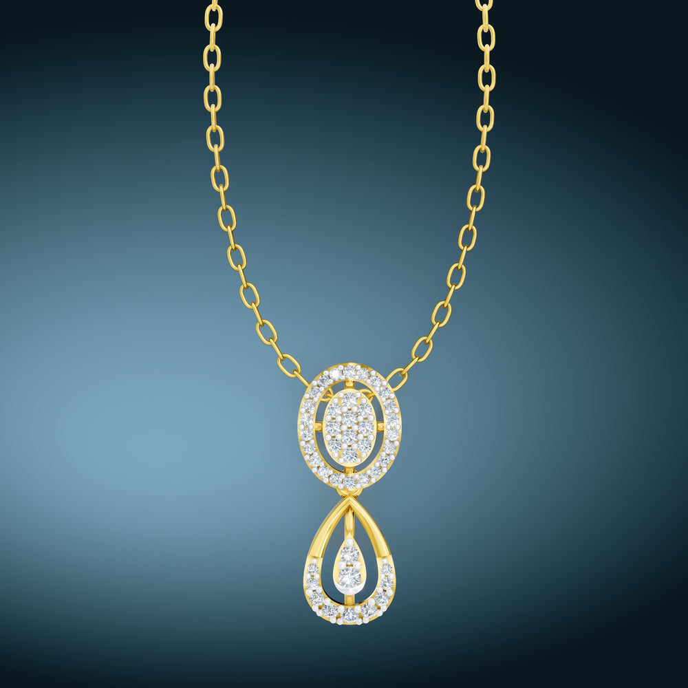 Celestial Dewdrop Diamond Pendant